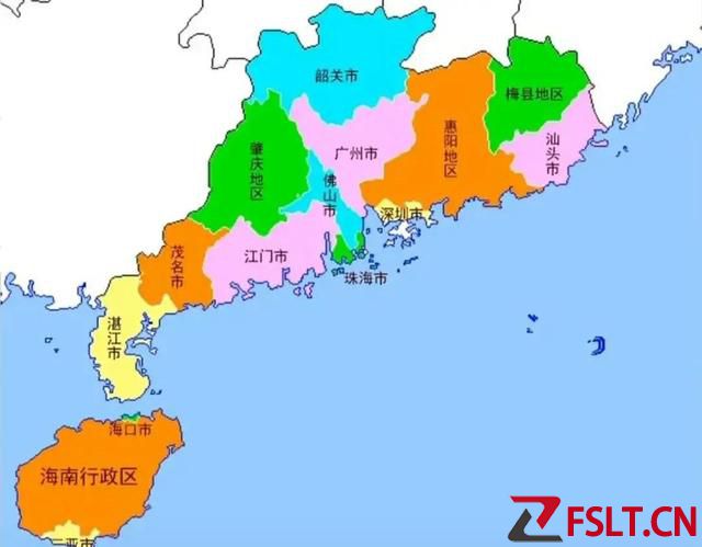 廣東城市：1987年廣東行政劃分地圖，當年中山還是佛山管轄！